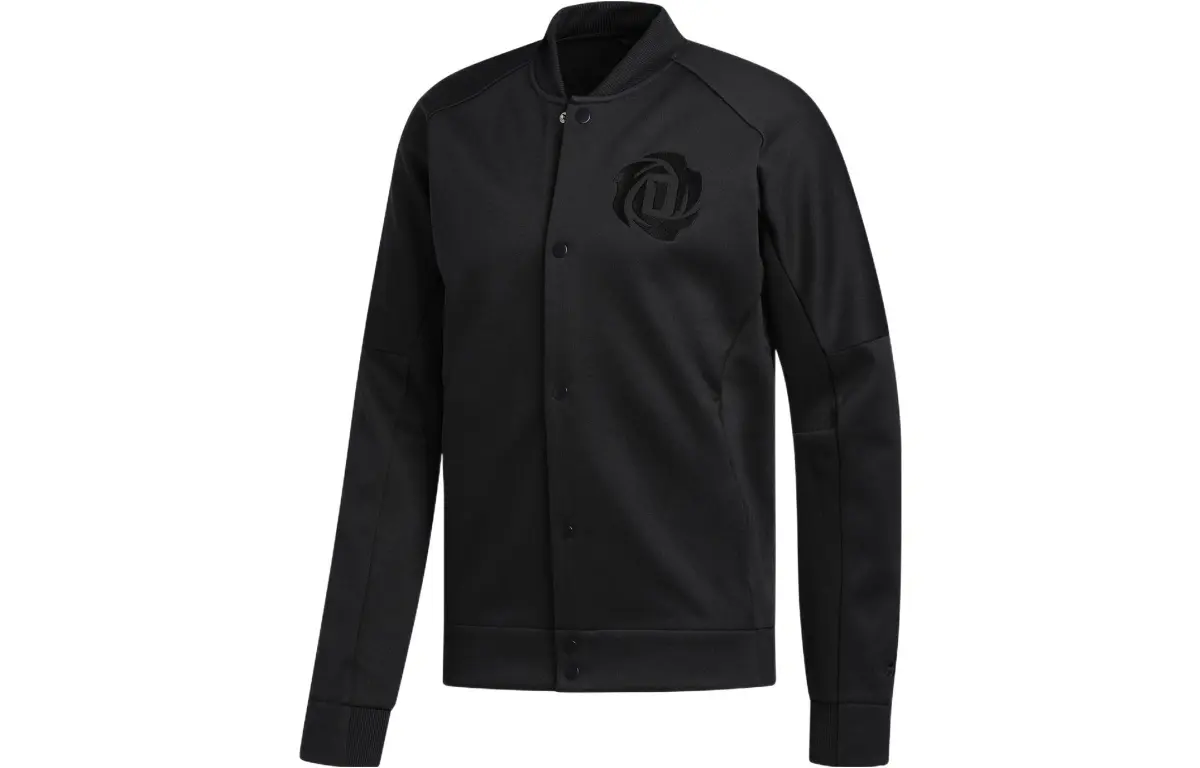 Adidas Jackets Men's Black V-neck Moderate Straight Fit