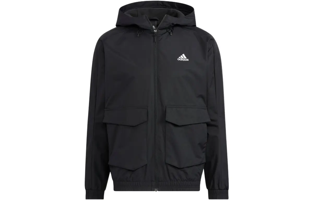 Adidas Jackets Men's Black Hooded Moderate Other