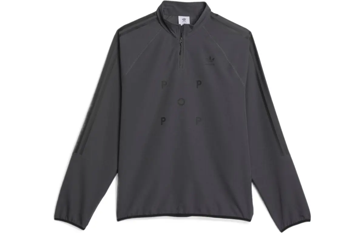 Adidas Originals Adidas X Pop Trading Company Jackets Men's Charcoal Black Stand Collar Moderate Other