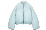 LOEWE Jackets Men's Light Blue Baseball Collar Thickened Other