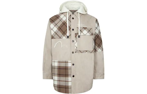 EVISU Jackets Men's Earth Tone/Plaid Detachable Hood Moderate Other