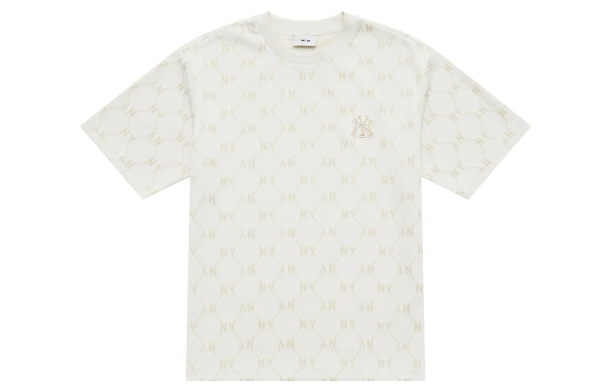 MLB MONOGRAM SS25 T Shirt Unisex Ivory