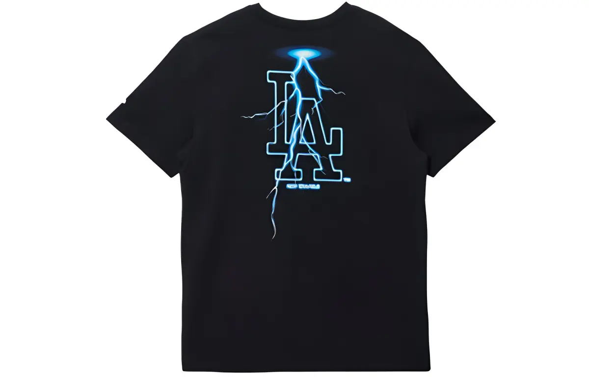 New Era T-Shirts Unisex Black Crew Neck Moderate Straight Fit