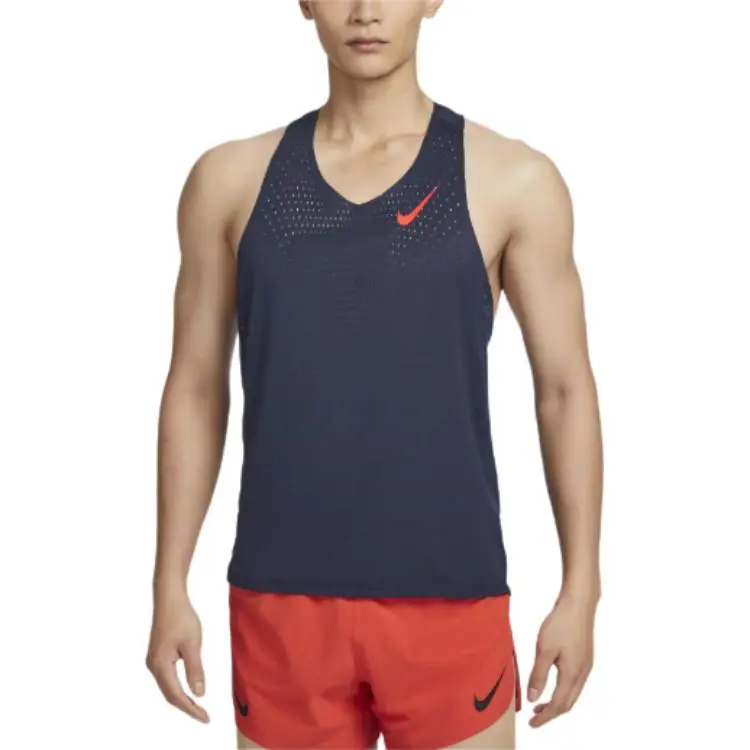 Nike Running Tank Top Men's Obsidian Color/Bright Dark Red