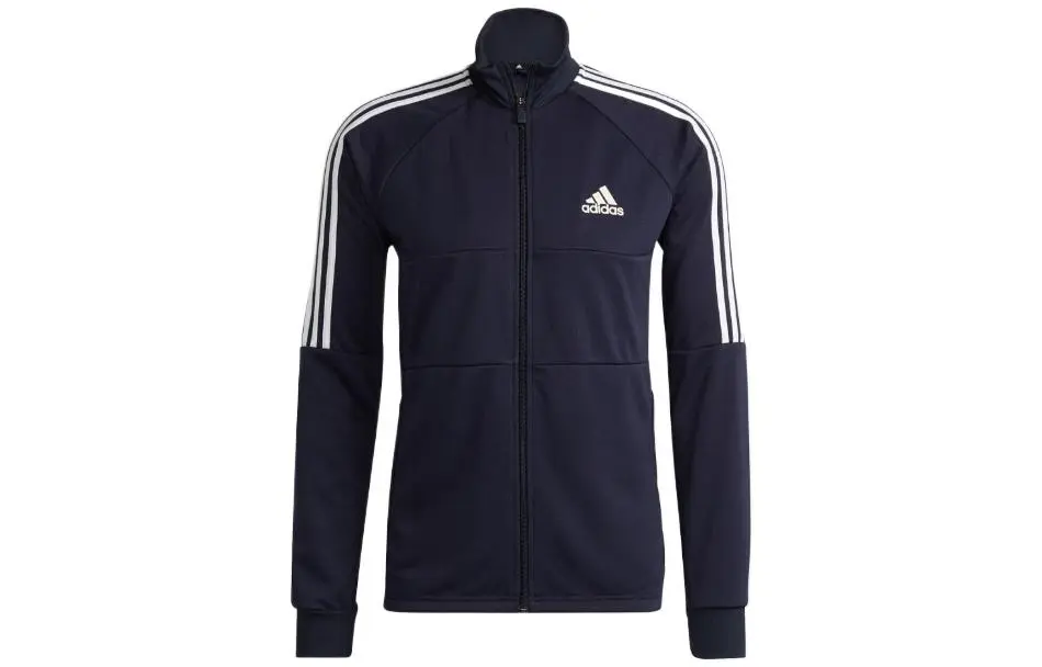 Adidas Jackets Men's Dark Blue Stand Collar Moderate Other