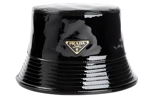 Prada Triangle Logo Plaque Bucket Hat