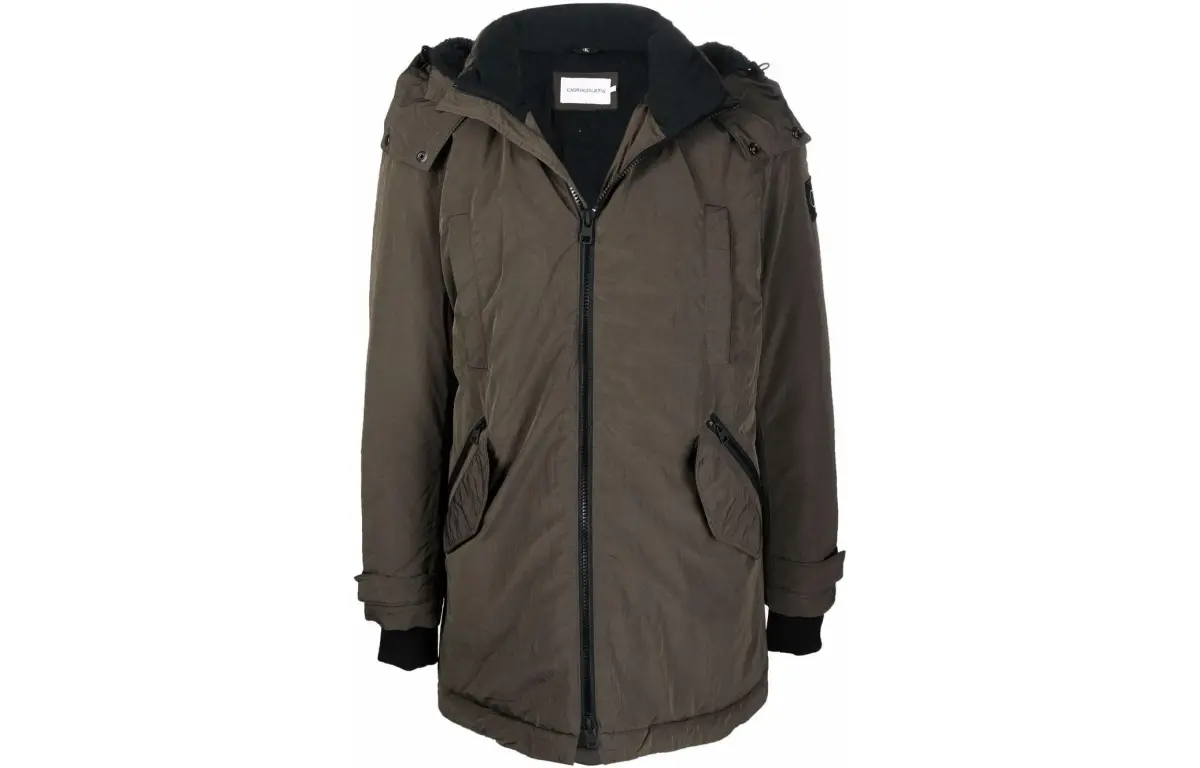 Calvin Klein Jackets Men's Olive Detachable Hood Thickened Other