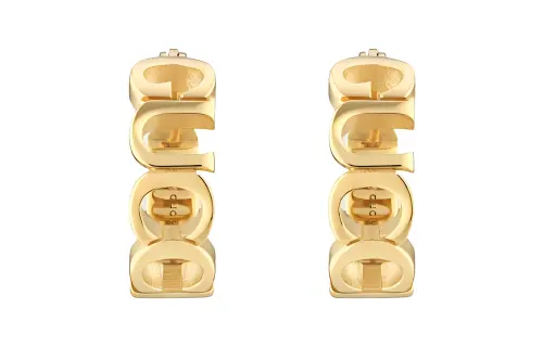GUCCI 'GUCCI' Letter Hoop Earrings