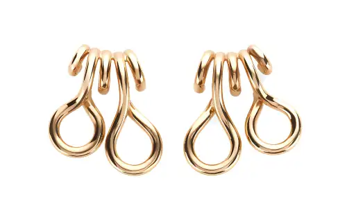 Bottega Veneta 18K Gold With 925 Sterling Silver Earrings Women's Gold