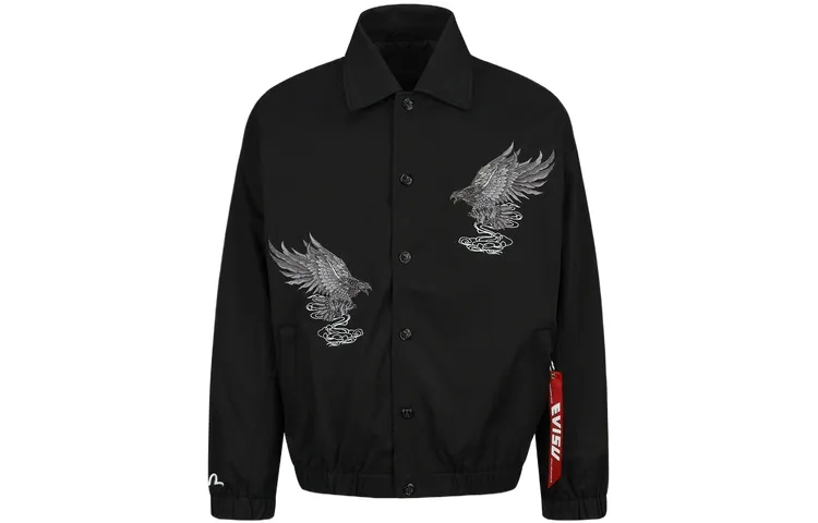 EVISU Jackets Men's Black Lapel Moderate Other