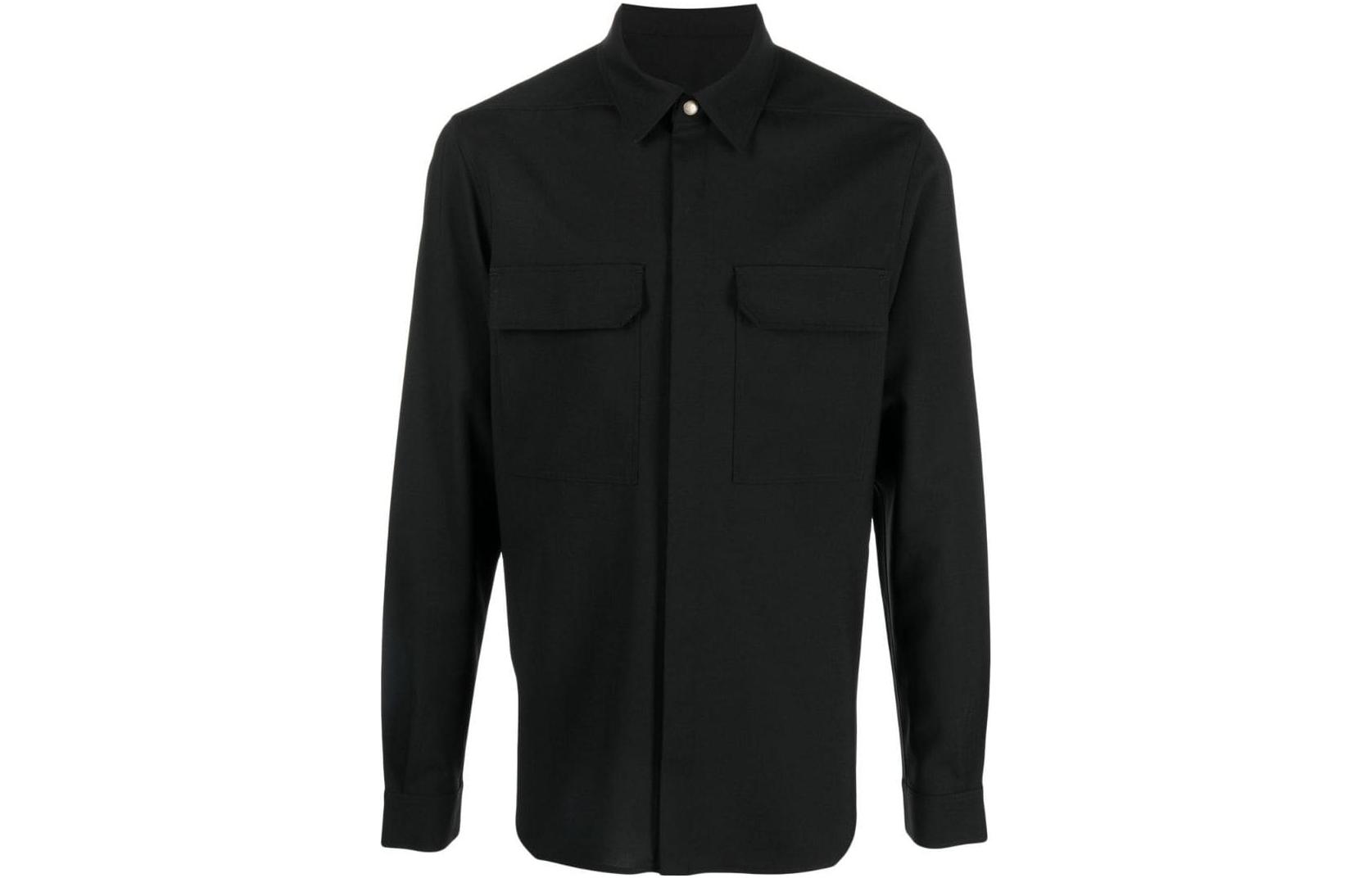 Rick Owens flap-pockets coated shirt
