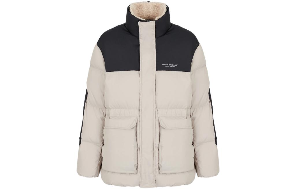 ARMANI EXCHANGEAE FW22 Jackets & Coats Men's Light Coffee Navy Blue