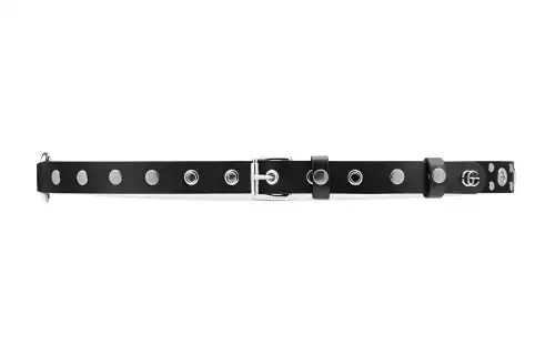 GUCCI Leather Belts Women's Black Width 2cm