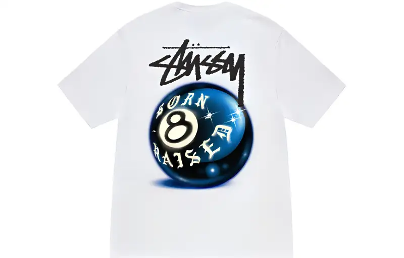 Stussy Born X Raised 8 Ball Tee