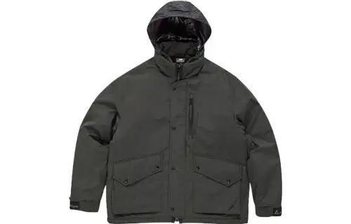 New Balance Jackets Unisex Army Green Detachable Hood Moderate Straight Fit