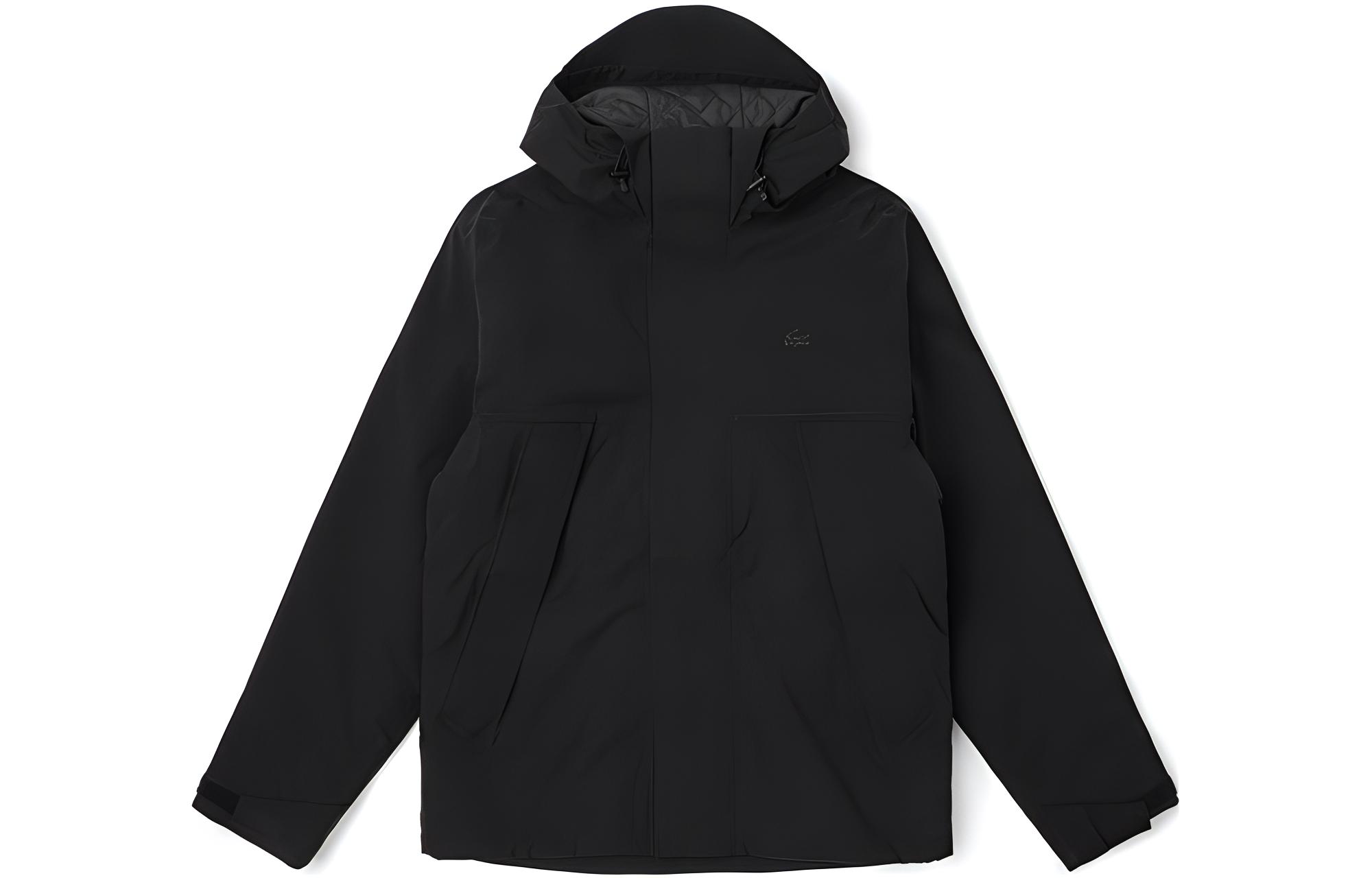 LACOSTE Jackets Men's Black Hooded Moderate Other