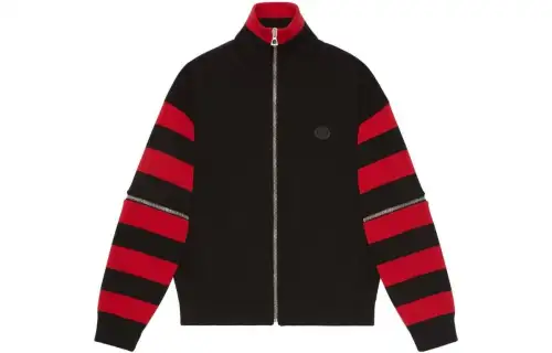 【Previous Season】stripe-sleeve cotton bomber jacket