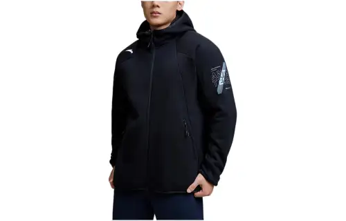 ANTA Jackets Men's Black Hooded Moderate Other