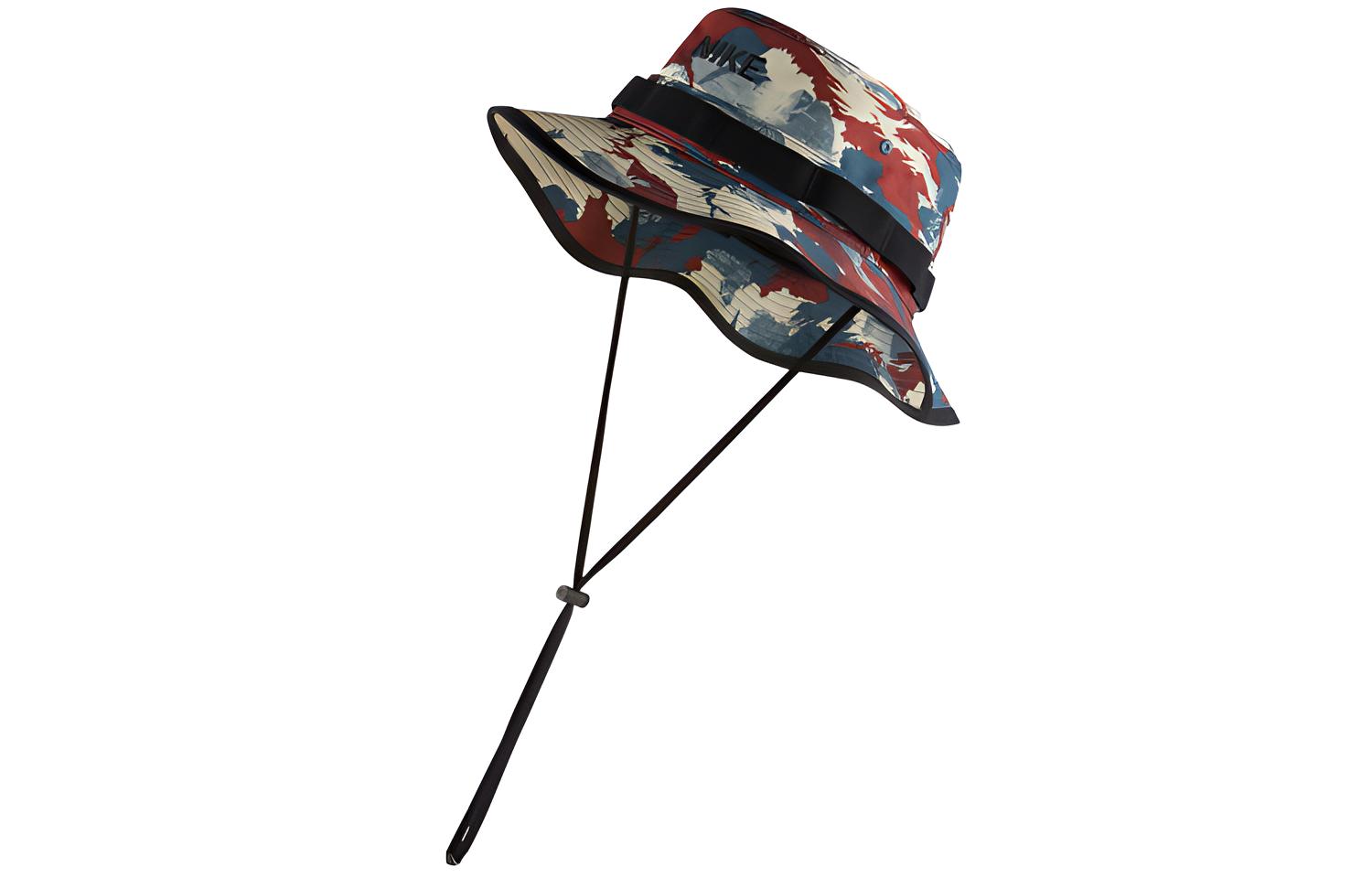 Панама Nike Camo Bucket Hat (зелено-черная) — фото 2