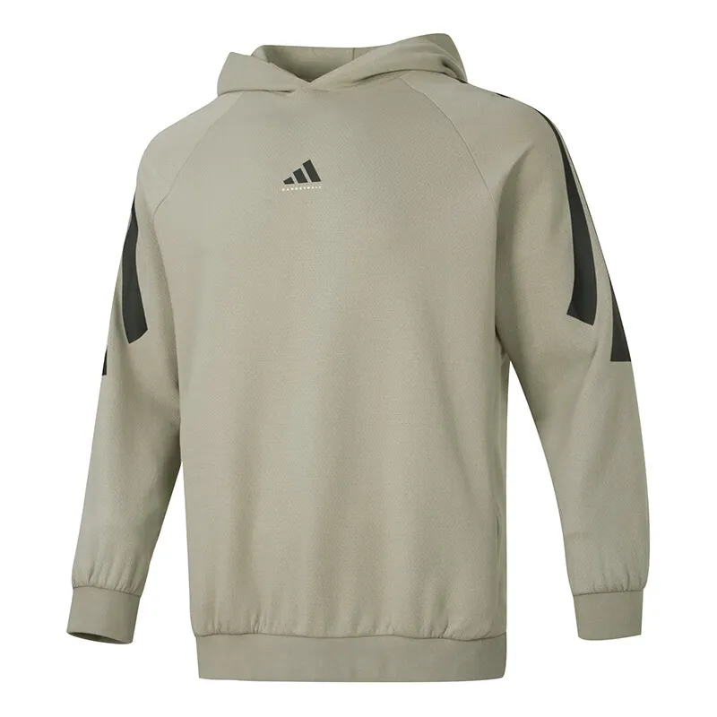 Adidas Sweatshirts Unisex Gray Hooded Moderate Regular