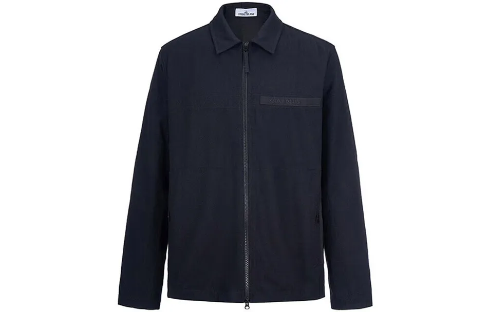 STONE ISLAND Jackets Men's Black Lapel Thin Straight Fit