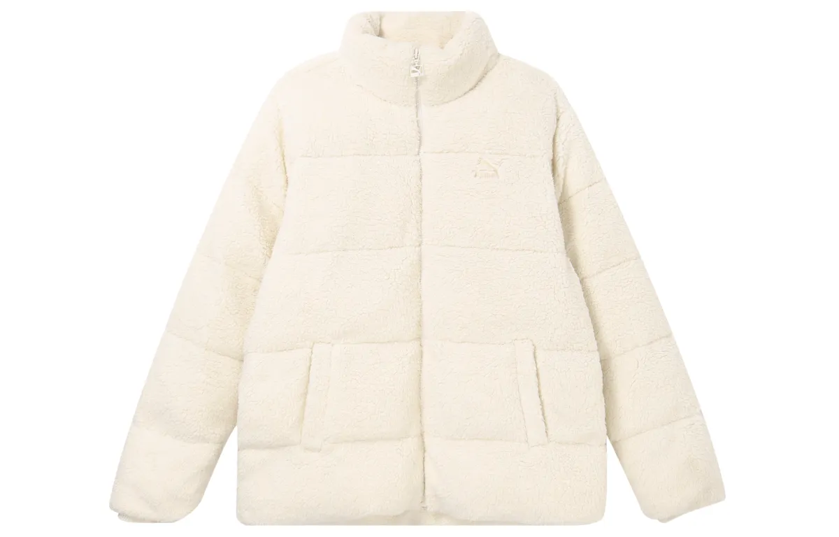 PUMA Jackets Unisex White Stand Collar Moderate Other