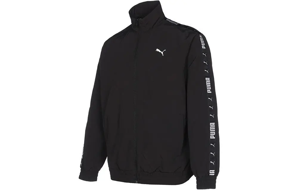 PUMA Jackets Unisex Black Stand Collar Moderate