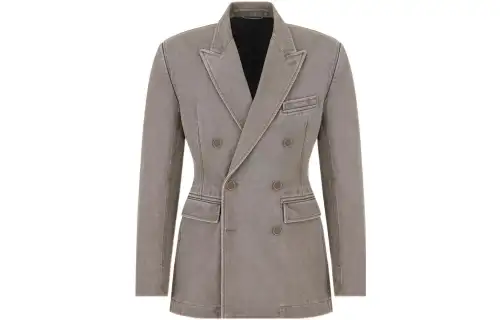 DIOR Jackets Men's Taupe Lapel Moderate Other
