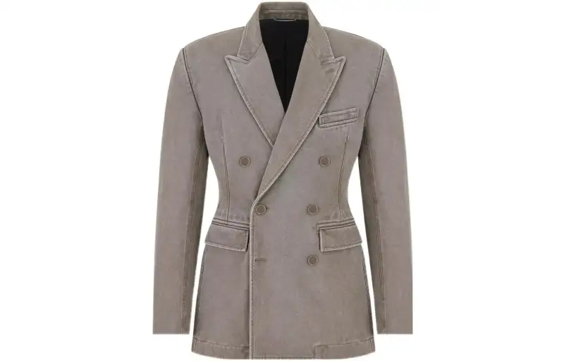 DIOR Jackets Men's Taupe Lapel Moderate Other