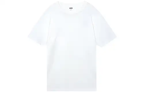 UNIQLO U Collection T Shirts Men's White Crew Neck Moderate Straight Fit