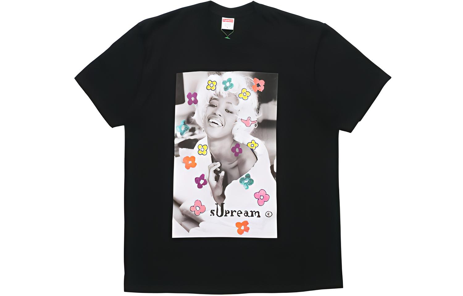 Supreme SS20 Week 1 Naomi Tee Female model Naomi character printed short-sleeved American trendy T-shirt, same style for men and women, black