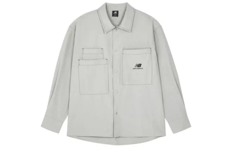 New Balance Jackets Men's Gray Lapel Moderate Workwear