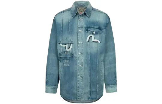 Evisu patchwork denim jacket