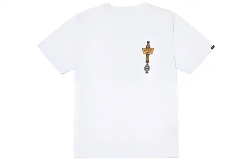 Vans T Shirts Men's White Crew Neck Moderate Straight Fit