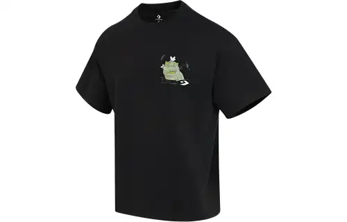 Converse Drop Shoulder Sleeve T-Shirt Men's Black