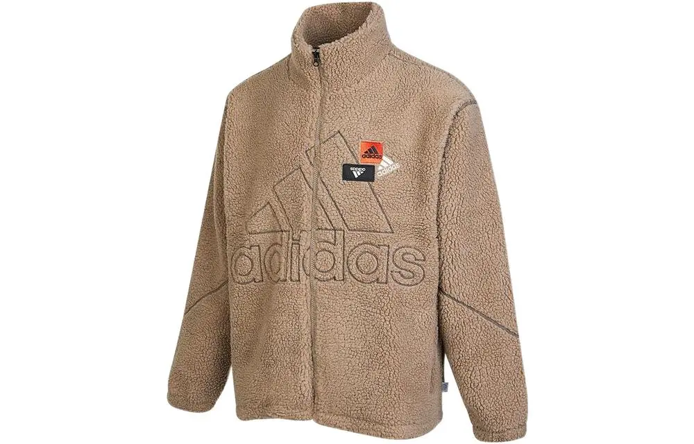 Adidas Jackets Unisex Brown Stand Collar Moderate Other