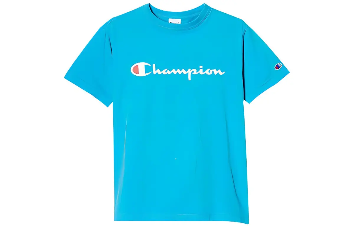 Champion T Shirt Japan Version Unisex Aqua Blue