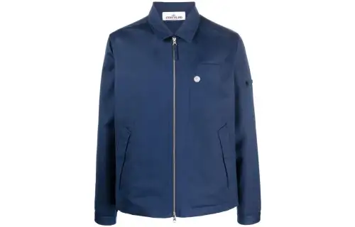 STONE ISLAND Jackets Men's Blue Lapel Moderate Other