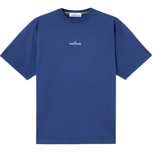STONE ISLAND Logo Printed Crewneck T Shirt