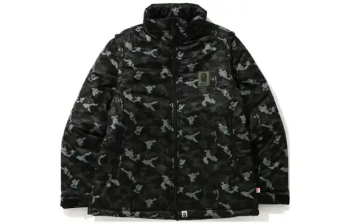 A BATHING APE Bape Jackets Men's Green Stand Collar Moderate Other