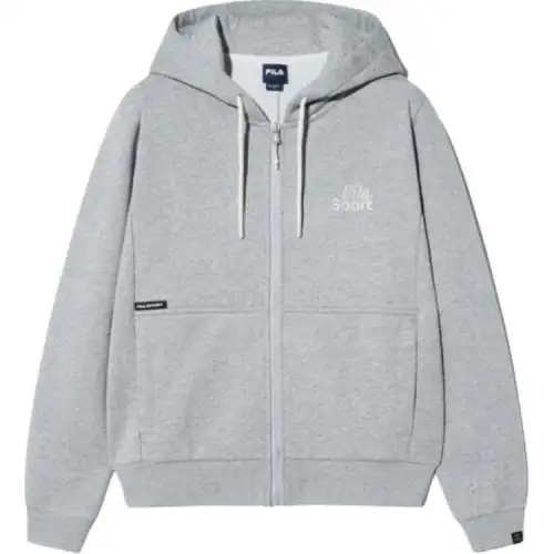 FILA Sweatshirts Unisex Gray Hooded Moderate