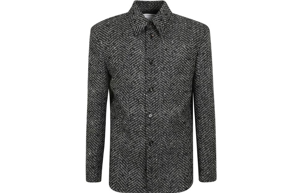 Мужская куртка Bottega Veneta (черно-серая)