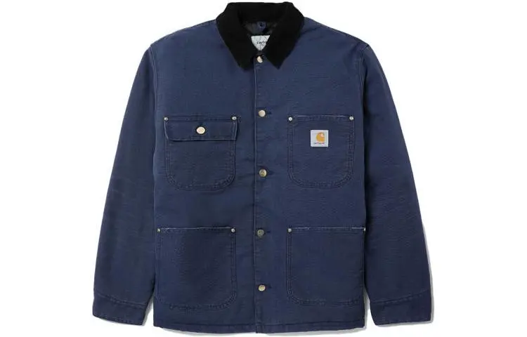 Carhartt WIP Jackets Unisex Marine Blue Lapel Moderate Other