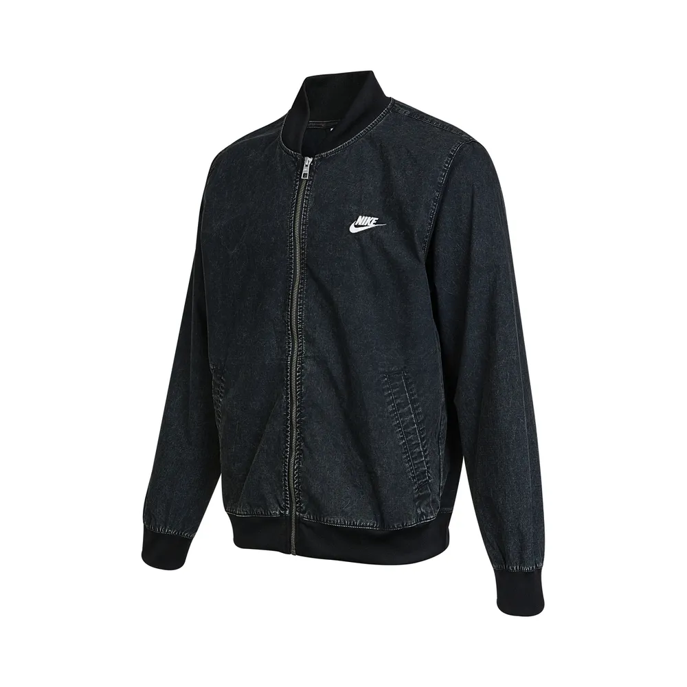 Nike Sportswear Club+ Men's Washed Zip-Up Jacket Black