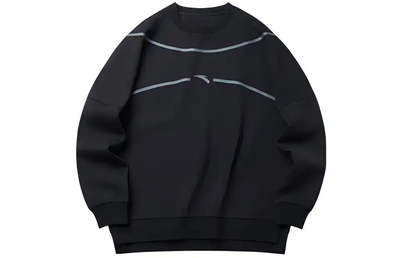 ANTA Sweatshirts Unisex Black Crew Neck Moderate Regular