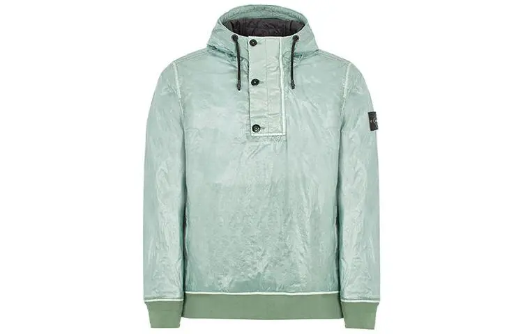 STONE ISLAND Jackets Men's Light Green Hooded (Non-detachable) Moderate Other