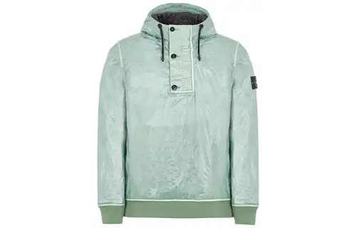 STONE ISLAND Jackets Men's Light Green Hooded Non Detachable Moderate Other