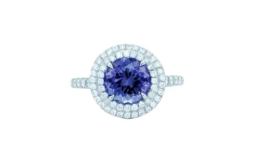 TIFFANY & CO. Tiffany, platinum stone inlay, diamond blue ring for men and women, for beloved