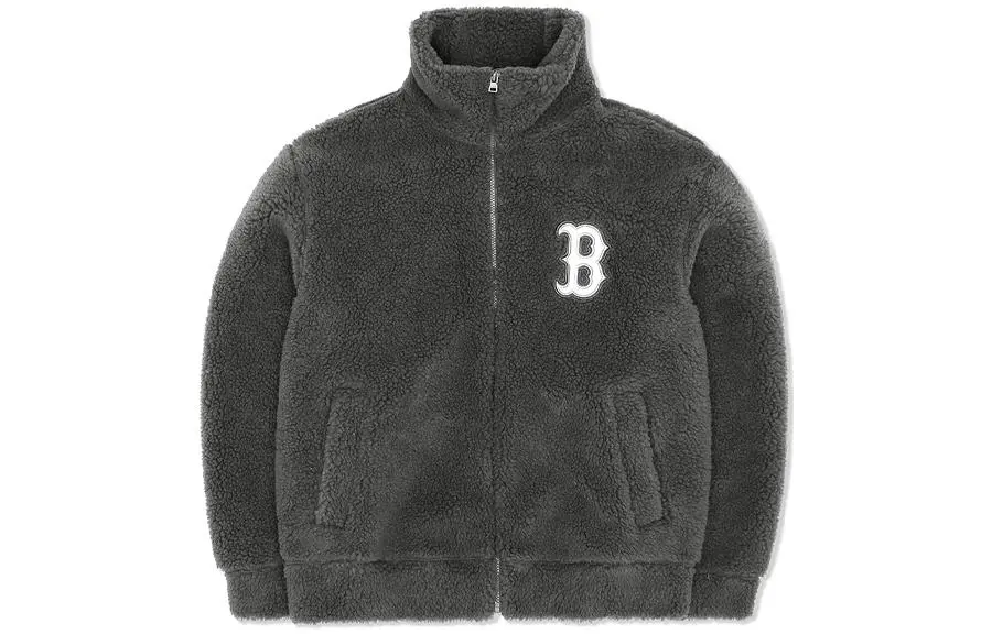 MLB Boston Red Sox Jackets Unisex Gray Stand Collar Thickened Other