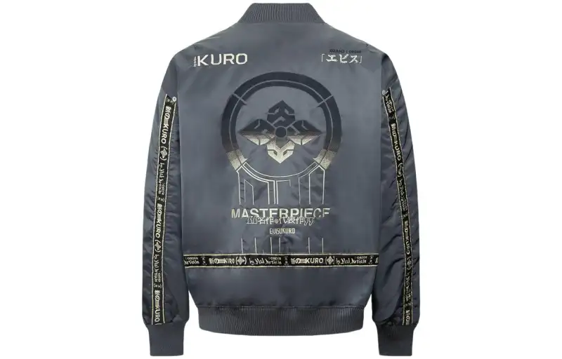 EVISU Jackets Men's Dark Gray Crew Neck Moderate Other